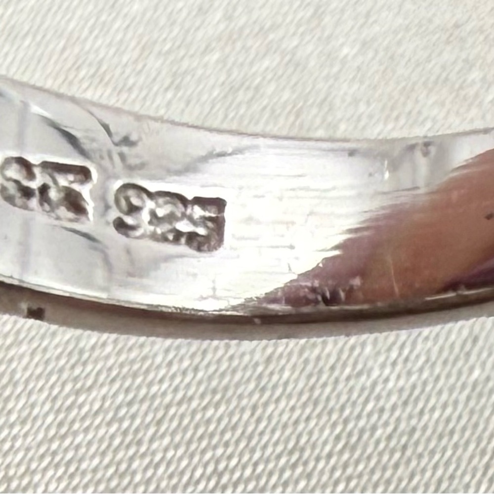 Cocktail Ring CZ 925 Signed GSK Size 7 Filigree sterling silver Mossanite 21.04G - Picture 11 of 13